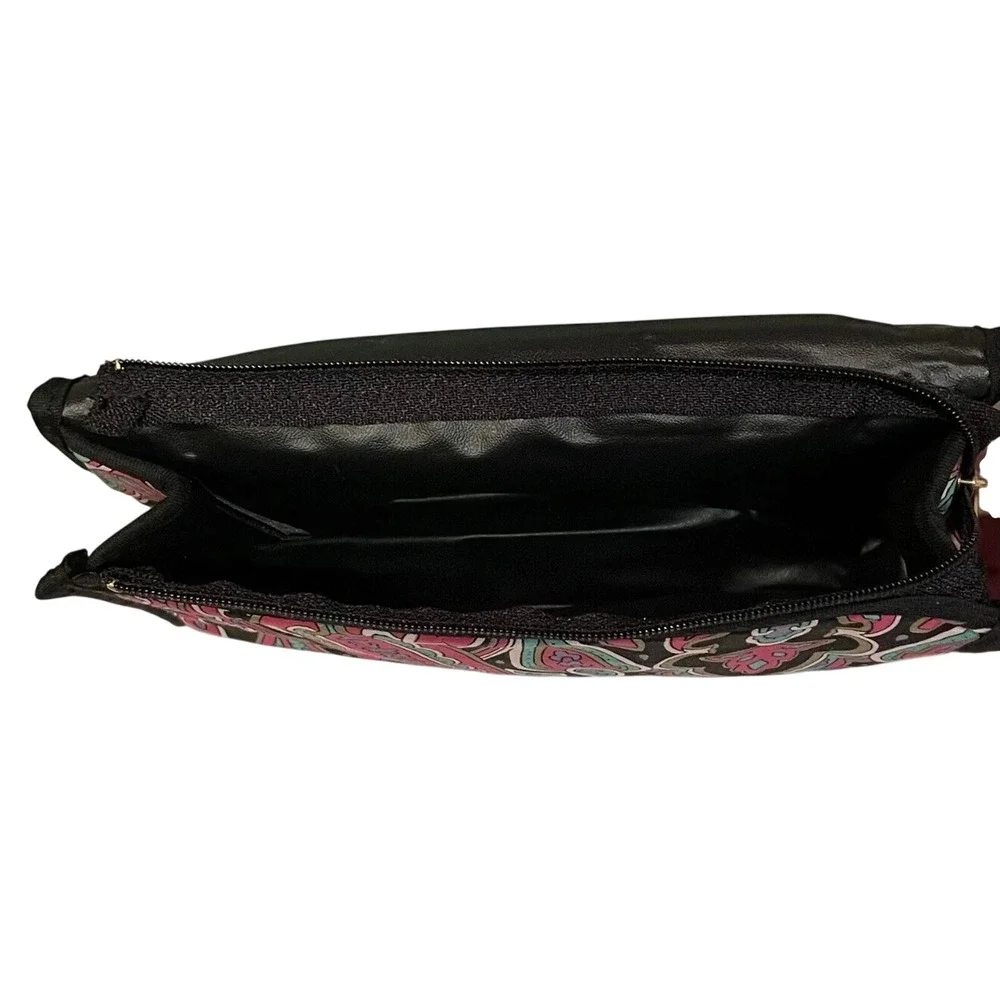 Mary Kay Pink Teal Paisley Cosmetic Bag Travel Makeup Organizer Mirror Travel